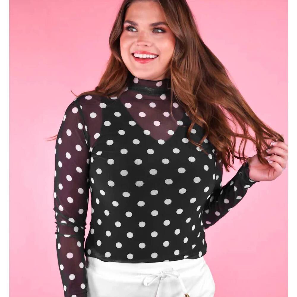 NEW JESS LEA keigan mesh top in black